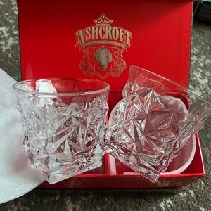 2x pack - NEW Ashcroft Crystal drink Glasses